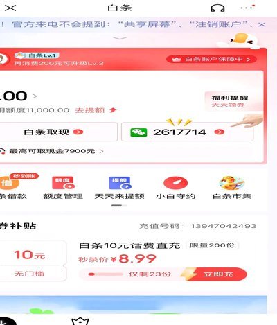 白条额度提升技巧
