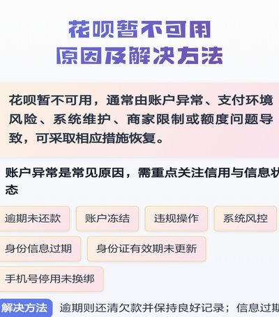 花呗现在情况 出现异常